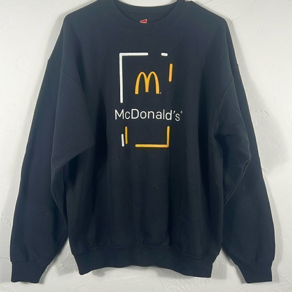 🍔🍔 McDONALD’s Merchandise Crewneck Rare Sweatshirt Men Size LARGE -‎ PERFECT